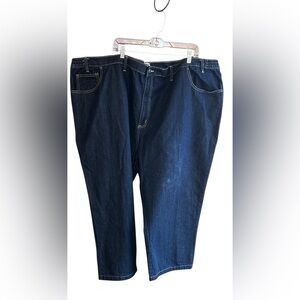 Liberty Blues denim goods dark rinse elastic sides waist jeans Sz 60 X 38